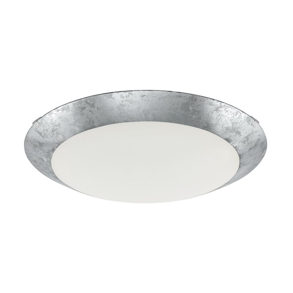 Led Deckenlampe Deckenleuchte Stahl In Weiss Glas In Weiss, Silber-image