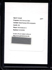 2023 Donruss Optic Will Anderson Jr. Rated Rookie RPS Auto RC #/99 Texans