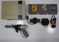 NES console set complete new 72 pin , all cables , mario bros 3, zapper