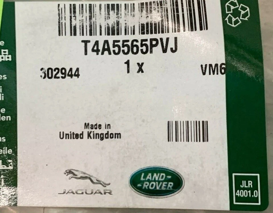 Juego de 2 fundas de asiento originales Jaguar F Pace negras azabache para asientos delanteros -T4A5565PVJ Foto 3 de 3