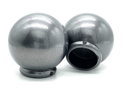60 mm Zinn Rund Kugelenden Kugelenden Endstück passend für 28 mm Gardinenstange (517)