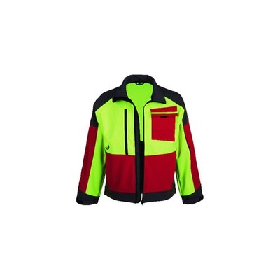 WATEX Softshelljacke ForestJack Red,Gr.L,rot/anthrazit/gelb