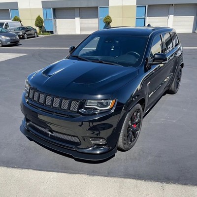 Chin Spoiler TRACKHAWK V2   Mattschwarz für GRAND CHEROKEE 14 21 TRACKHAWK SRT