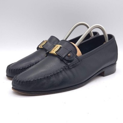 Salvatore Ferragamo Vara Leder Halbschuhe Schwarz 6,5EE 23,5cm 062872d