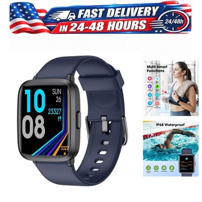 LIVIKEY Fitness Tracker Watch Heart Rate Sleep Monitor IP68 Waterproof Blue