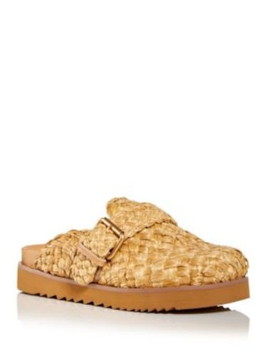 ASH Womens Beige Padded Woven Galeia Round Toe Platform Slip On Flats Shoes 40
