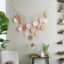 Macrame Leaves Wall Hanging 47.3x29.5Inch Large Chic Feather Boho Macrame Wal...
