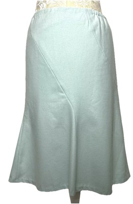 NEW Metrostyle Mint Green Wool Flare Flatterin Curve Panel Skirt 22W Plus Career