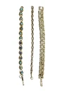 Vintage Lot Costume Jewelry 3 Bracelets Gold Toned