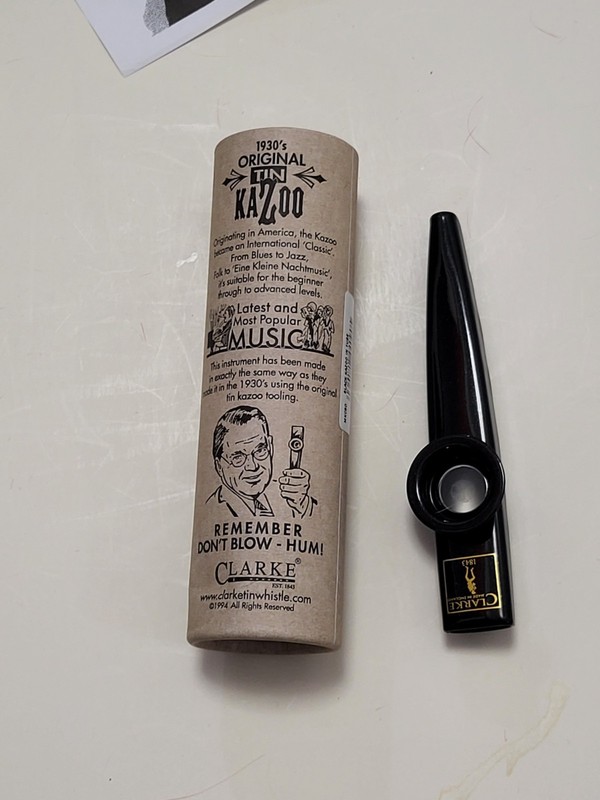 Original TIN METAL  KAZOO Made in England NEW