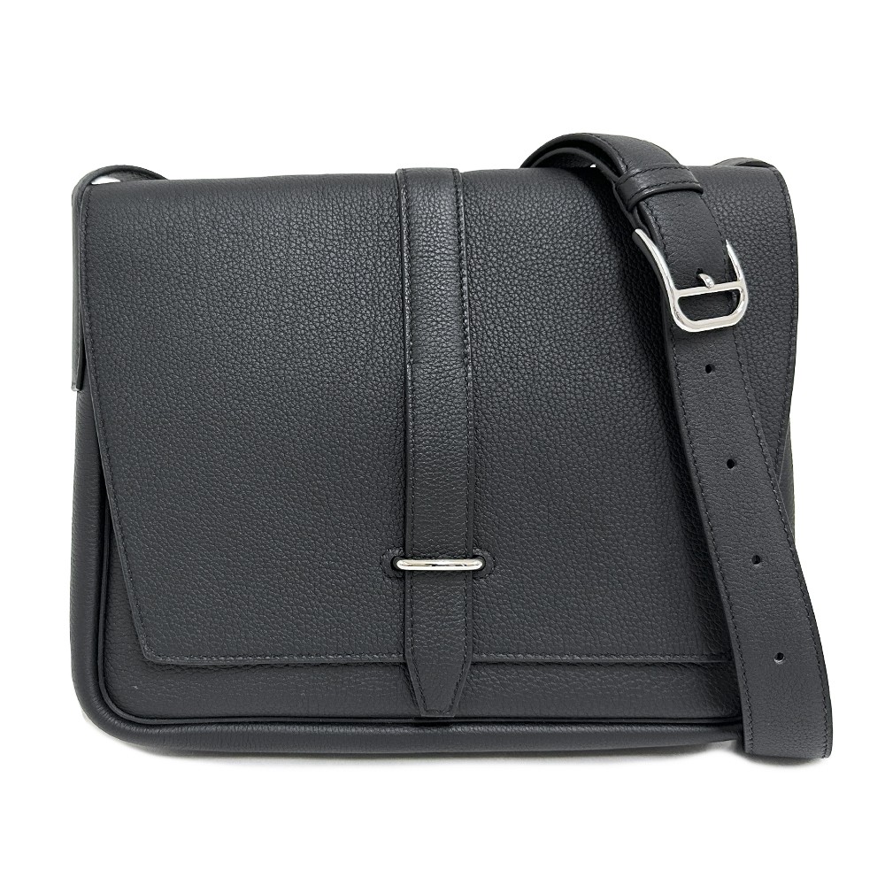 Hermes Steve Wright Junior Shoulder Bag in Togo Leather with B Engraving 836104