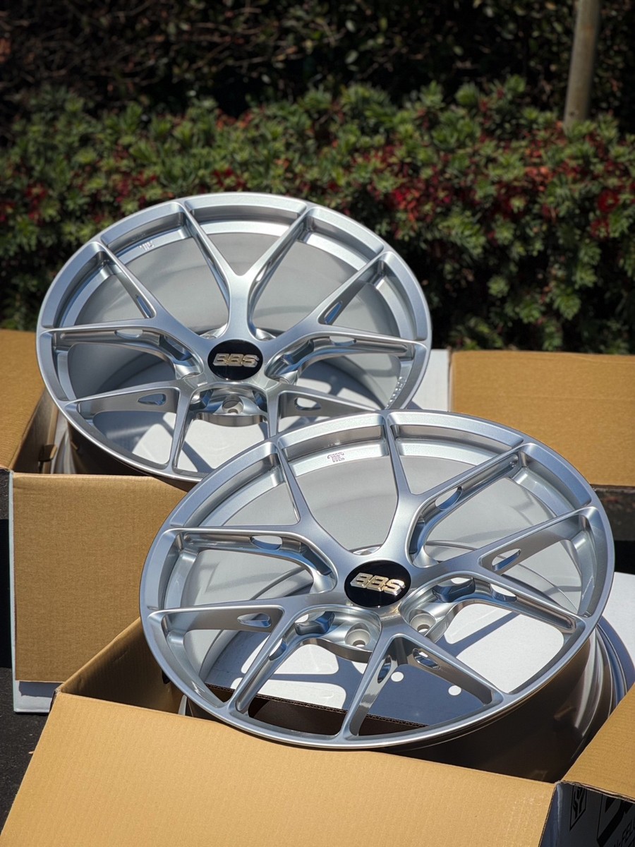 set) BBS FI-R 20x9 +48, 20x11.5 +46 5x130 Diamond Silver Wheels 