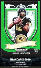 Jamie Newman 2021 Panini Prizm Draft Green Prizm RC Wake Forest Demon Deacons