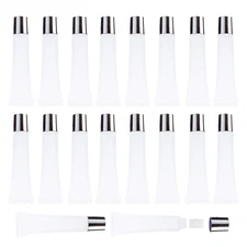 50Pcs 15ml Silver Refillable Lip Gloss Squeeze Tubes Empty Cosmetic Tubes