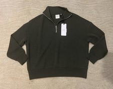 VARLEY Woman  s olive marl Hawley half zip Sweater/pullover, SZ S, BNWT 