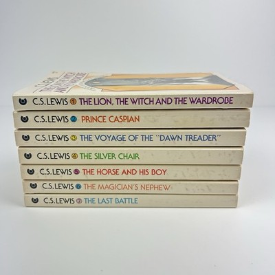 THE CHRONICLES OF NARNIA C.S. Lewis 1970 First Collier Edition Complete Set 1-7