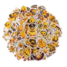 Rislobx 100PCS Cute Duck Sticker, Vinyls Waterproof Bottle 100pcs