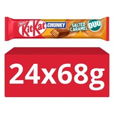 24 Pack Box KitKat Chunky DUO Salted Caramel Chocolate Bar 68g x24