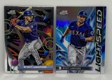 2025 Topps Cosmic Chrome Base + Lightspeed Wyatt Langford Texas Rangers
