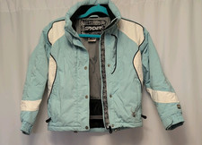 Spyder US youth 10 teal and white snow coat fantastic coat 