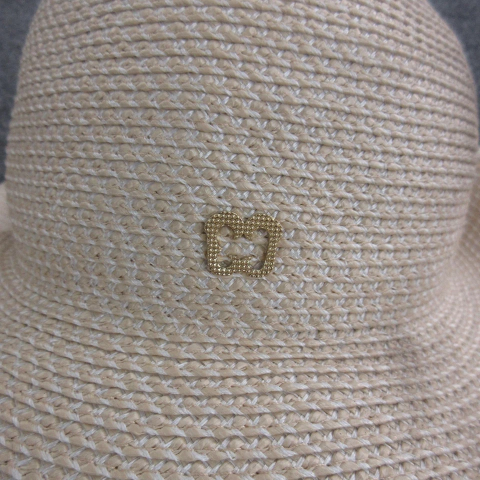 Sombrero Eric Javits Sol Mujer Natural Paja Ala Ancha UPF 50+ Empacable Playa Foto 3 de 4