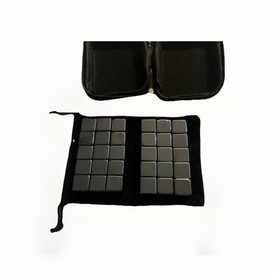 3D Magnetic Cube Building Blocks Desk Toy Puzzle Set w/ Carry Case Black Fidget