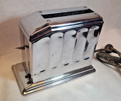 Vintage Toastmaster Electric Pop Up Toaster 1A2 w/ Attached Cord - No Heat