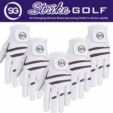 SG Pack of 5 Men Cabretta Leather Golf Gloves Tennis gloves Great Value 4 money