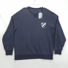 NEW Cremieux Sweater Mens XL Blue Crewneck Pullover Hamptons 38 Shield Logo
