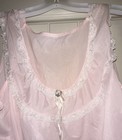 VINTAGE KATZ Pink Lace Embroidered Nightgown Size Large — photo 4
