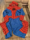 Spider-Man Adult One Piece Pajama Costume Marvel Hooded XL Jumpsuit