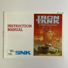 Vintage 1988 Iron Tank NES Cartridge, Manual & Sleeve TESTED Nintendo