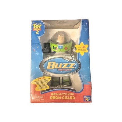 Disney Pixar Buzz Lightyear Ultimate Talking Room Guard w/stand Vintage 