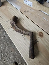 Vintage Antique Iron Crank Handle 5/8" Square Drive Farm Implement Machinery...