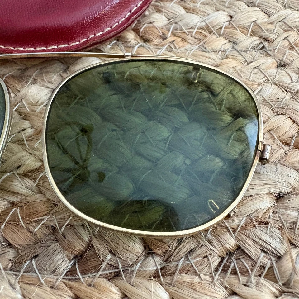 Gafas de sol Ray-Ban vintage con clip lentes Bausch & Lomb de aviador verdes con estuche Foto 3 de 4