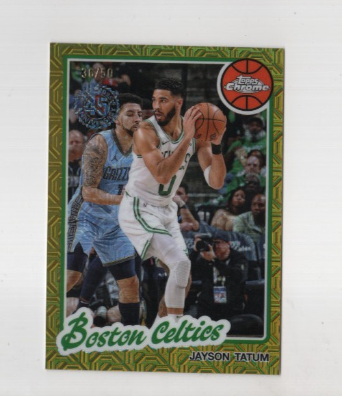 JAYSON TATUM 2025-26 TOPPS CHROME BASKETBALL 45TH ANNIVERSARY GOLD MOJO #D /50