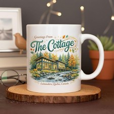 Greetings From The Cottage Lanaudière Quebec Canada Scenic Landscape Coffee Mug
