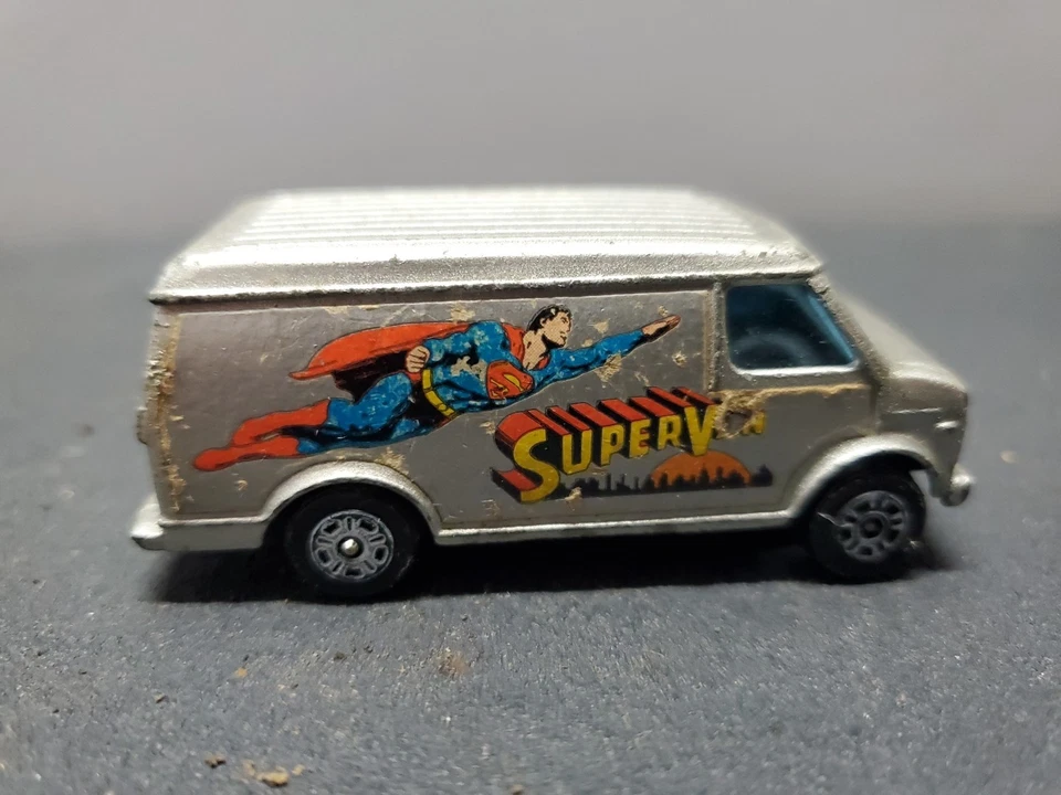Vintage 1978 Corgi Juniors Diecast 1/64 Superman Super Van Delivery Truck US Van - Image 4 of 4