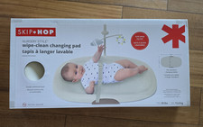 Skip Hop Nursery Style Wipe Clean Changing Pad Beige Waterproof Portable