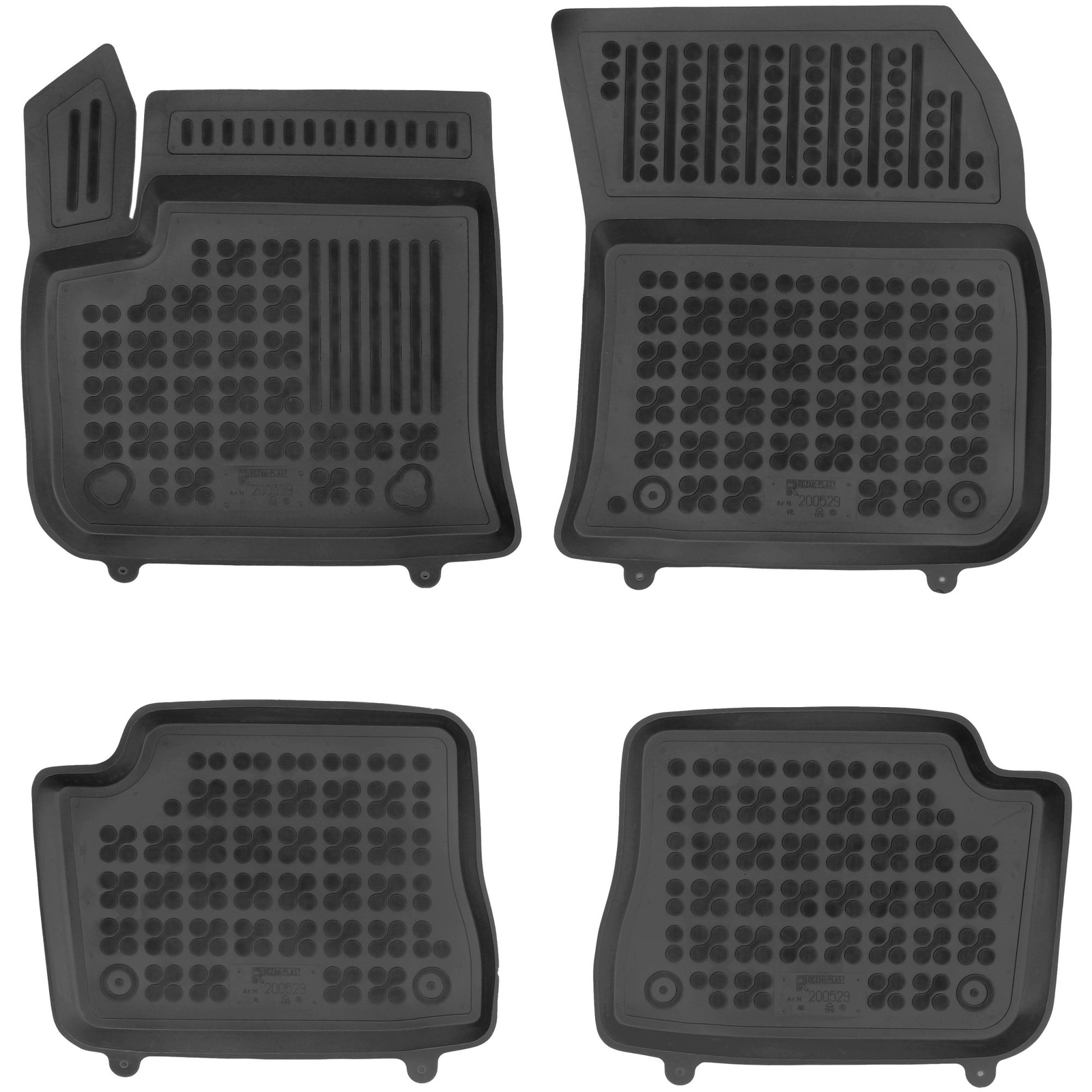 Tapis de sol en caoutchouc Rezaw-Plast noir pour Opel Corsa VI et Corsa-e depuis 2019