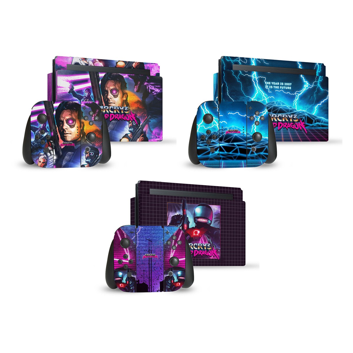 OFFICIAL FAR CRY BLOOD DRAGON KEY ART VINYL SKIN FOR NINTENDO SWITCH  BUNDLE