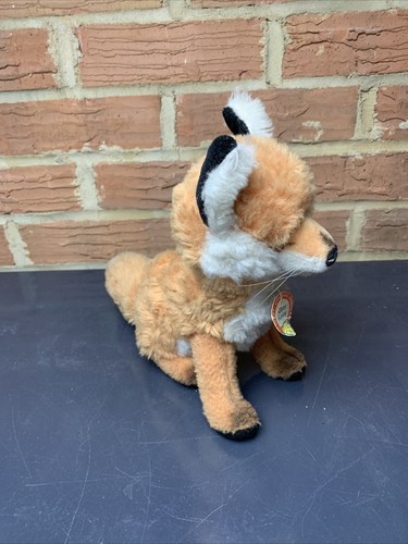 Vintage Steiff Cosy Fuzzy Fox con etichetta e bottone giallo, cotone dralon - Foto 5 di 12
