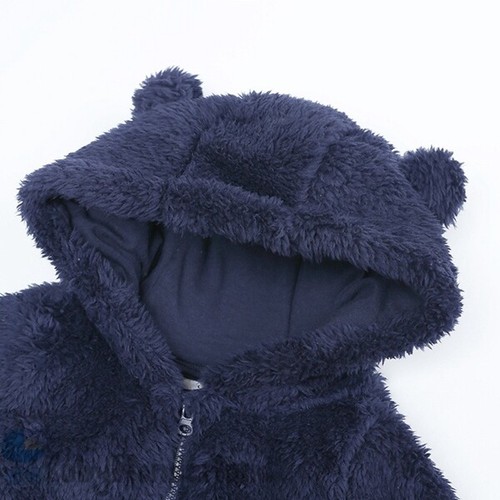 Newborn Baby Girls Boys Winter Fleece Warm Jumpsuit Pyjamas One Piece Romper 0-Y - Picture 23 of 34