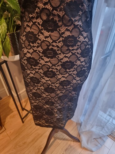 Amy Child's Black Lace Party Evening Cocktail Special Occasion Dress - Sz 12 - Picture 7 of 13