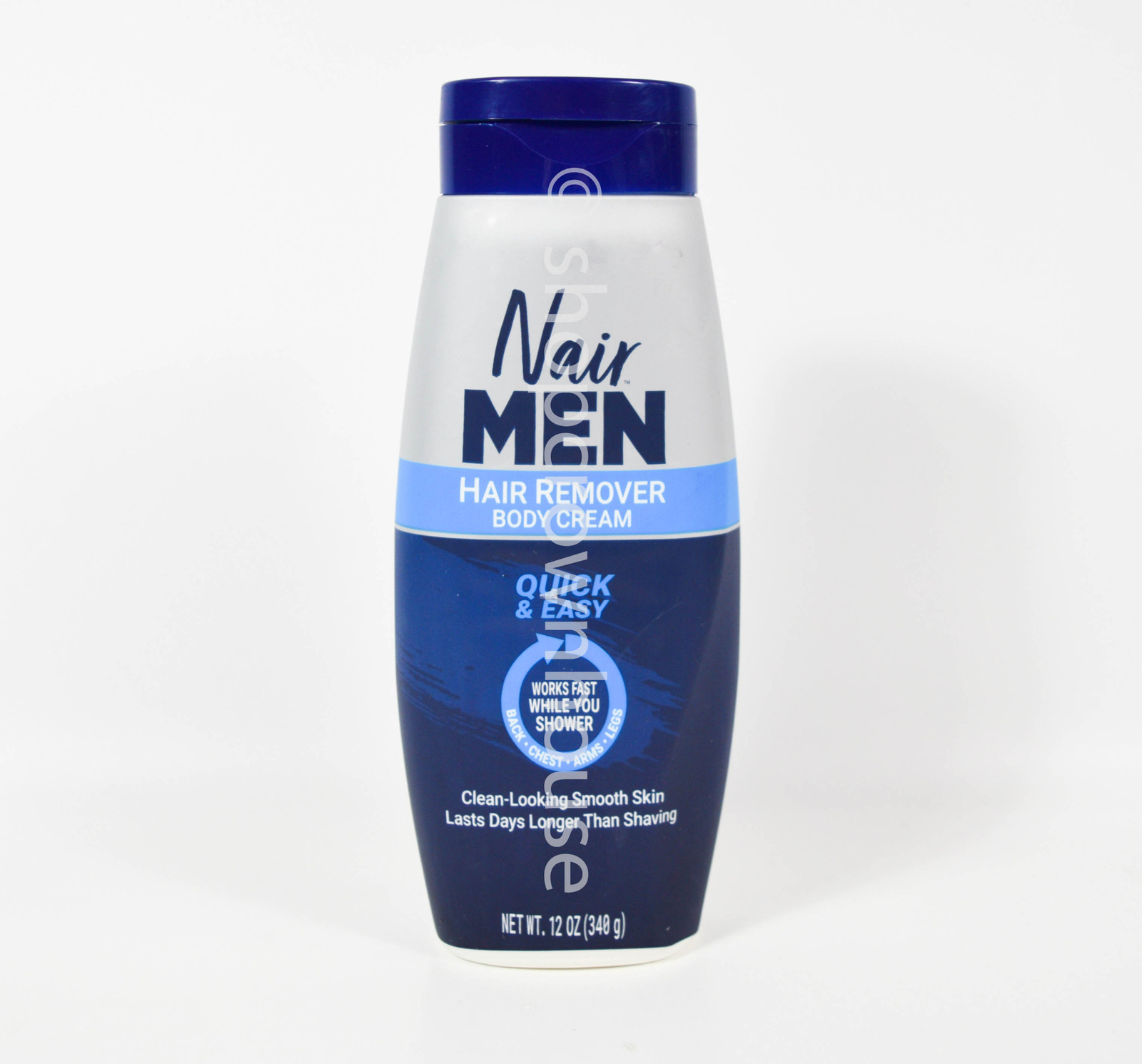 Nair Men Hair Remover Body Cream Quick & Easy Works in Shower 12 Oz.