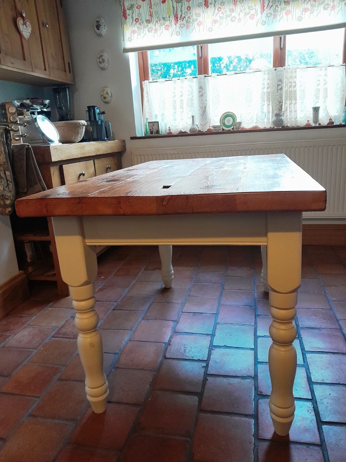 PINE / WOODEN KITCHEN TABLE USED eBay