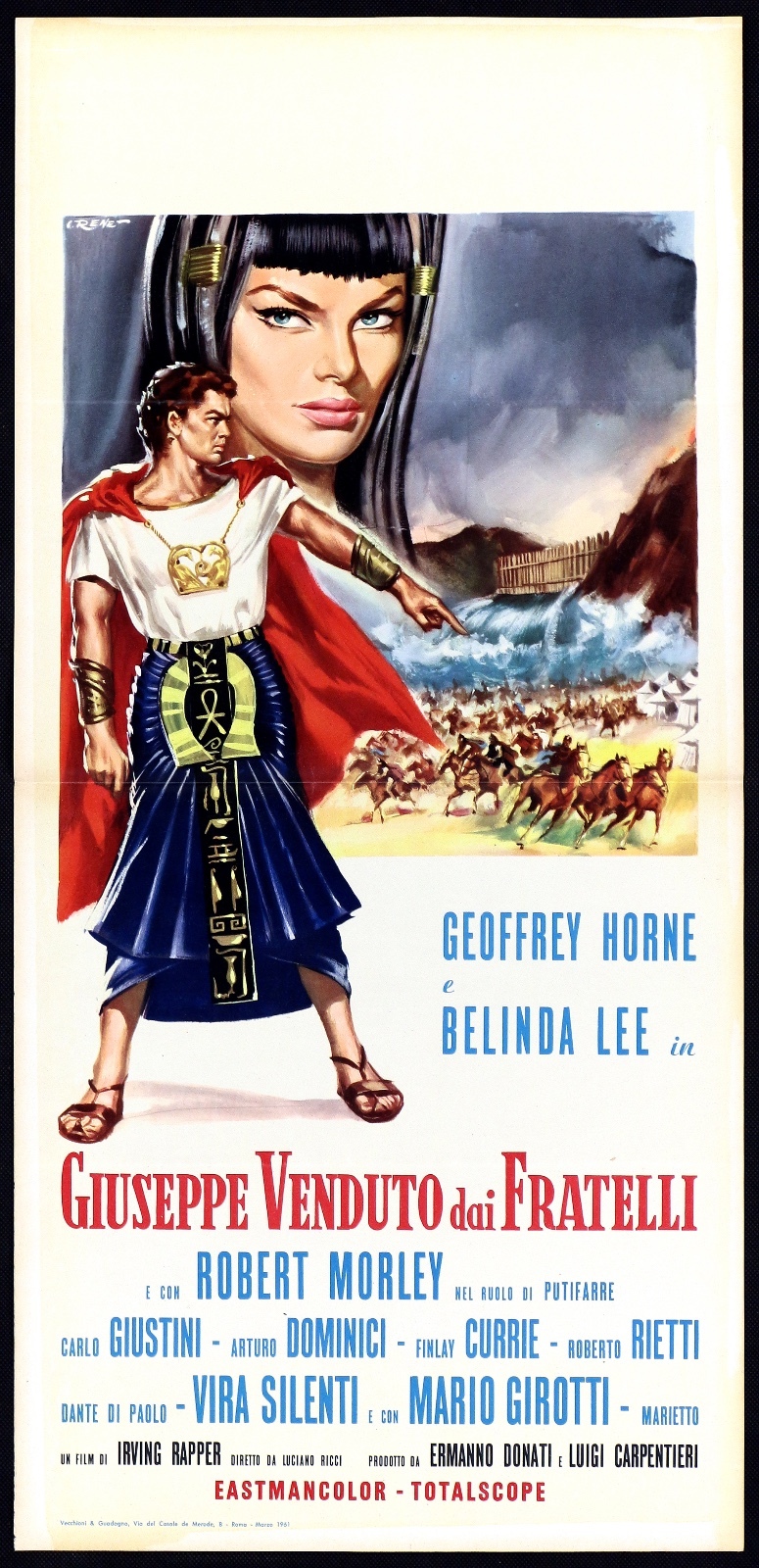 Locandina originale film Giuseppe venduto dai fratelli (1960) - Regia di Irving Rapper, Luciano Ricci