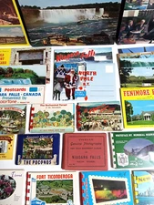 New York Niagara Falls Souvenir Postcard Folder Ephemera Lot (26 pieces) c1960s
