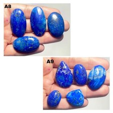 100 NATURAL HIGH QUALITY BEAUTIFUL BLUE LAPIS LAZULI CABOCHON LOOSE GEMSTONE LOT