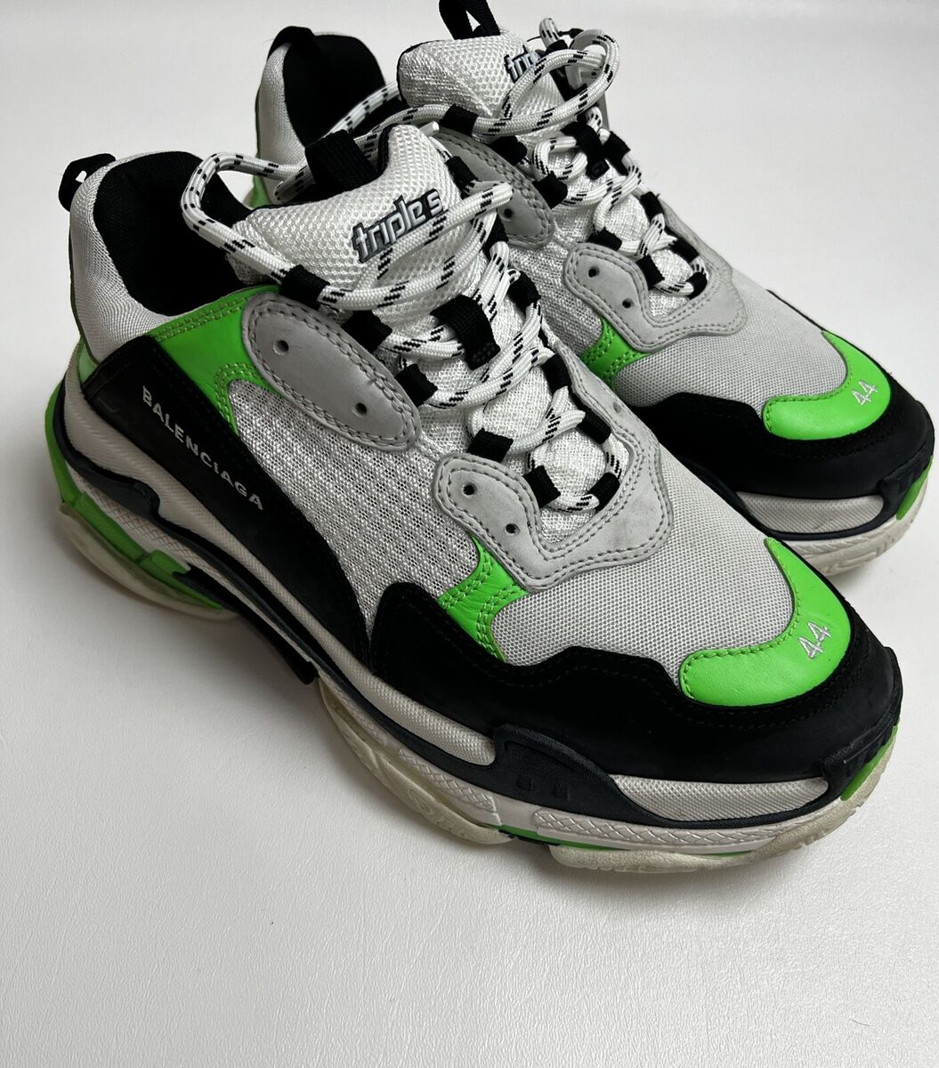 #202 Balenciaga Triple S Green-Black Men's Sneakers Size 44